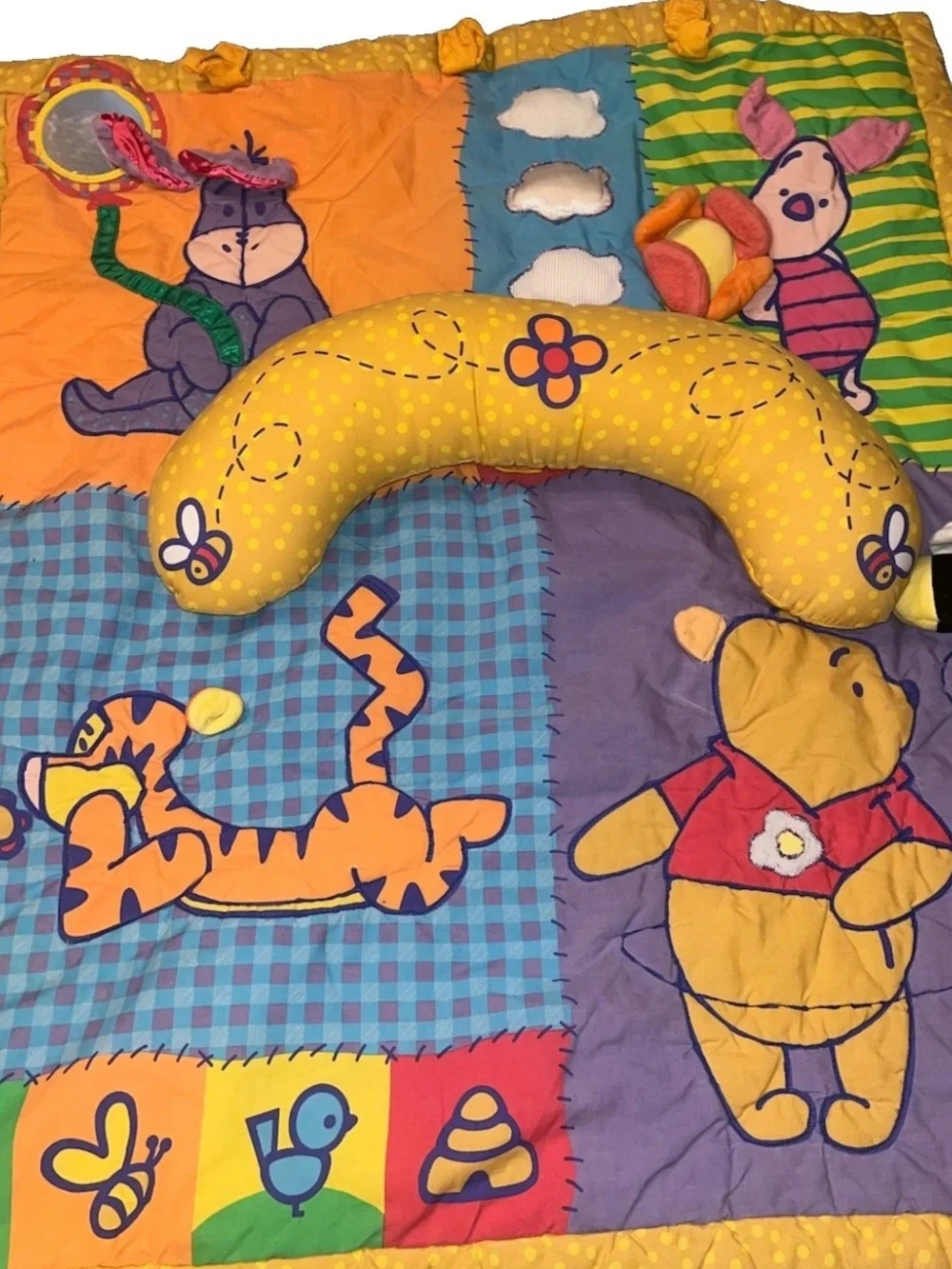 Vintage Winnie The Pooh Baby Tummy Time Play Mat Complete Rare Y2K 90s